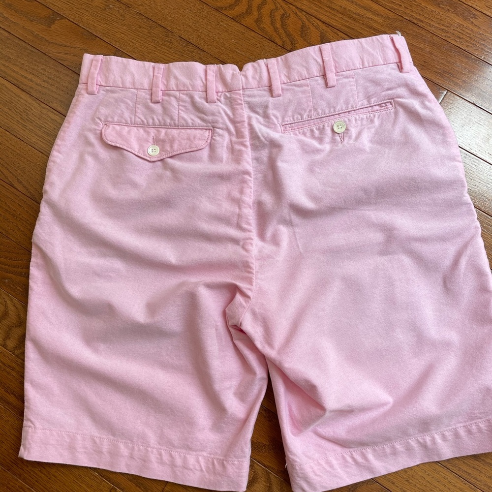 R.Lauren Pink Oxford Shorts - Picture 2 of 5